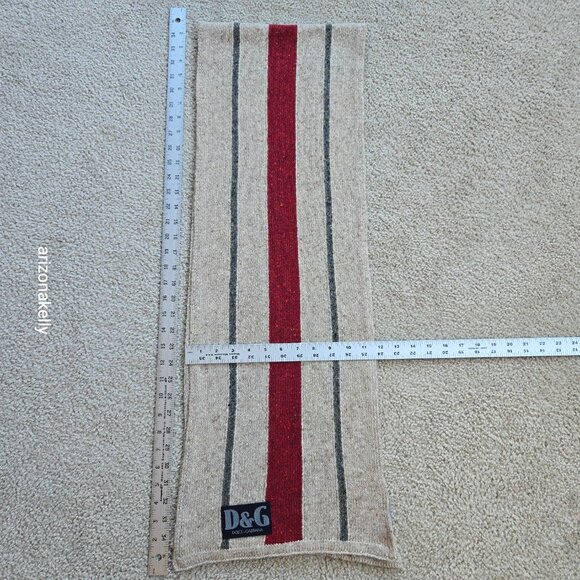 Dolce & Gabbana D&G Knit Scarf Tweed Donegal Rag Wool Speckled - Picture 9 of 12